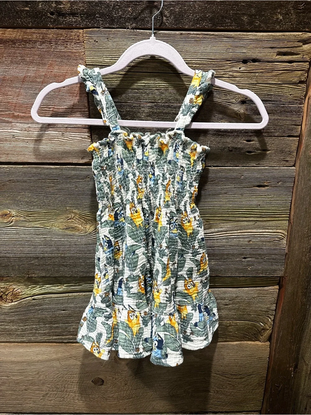 Girls Bluey Smocked Sundress 5t Like New